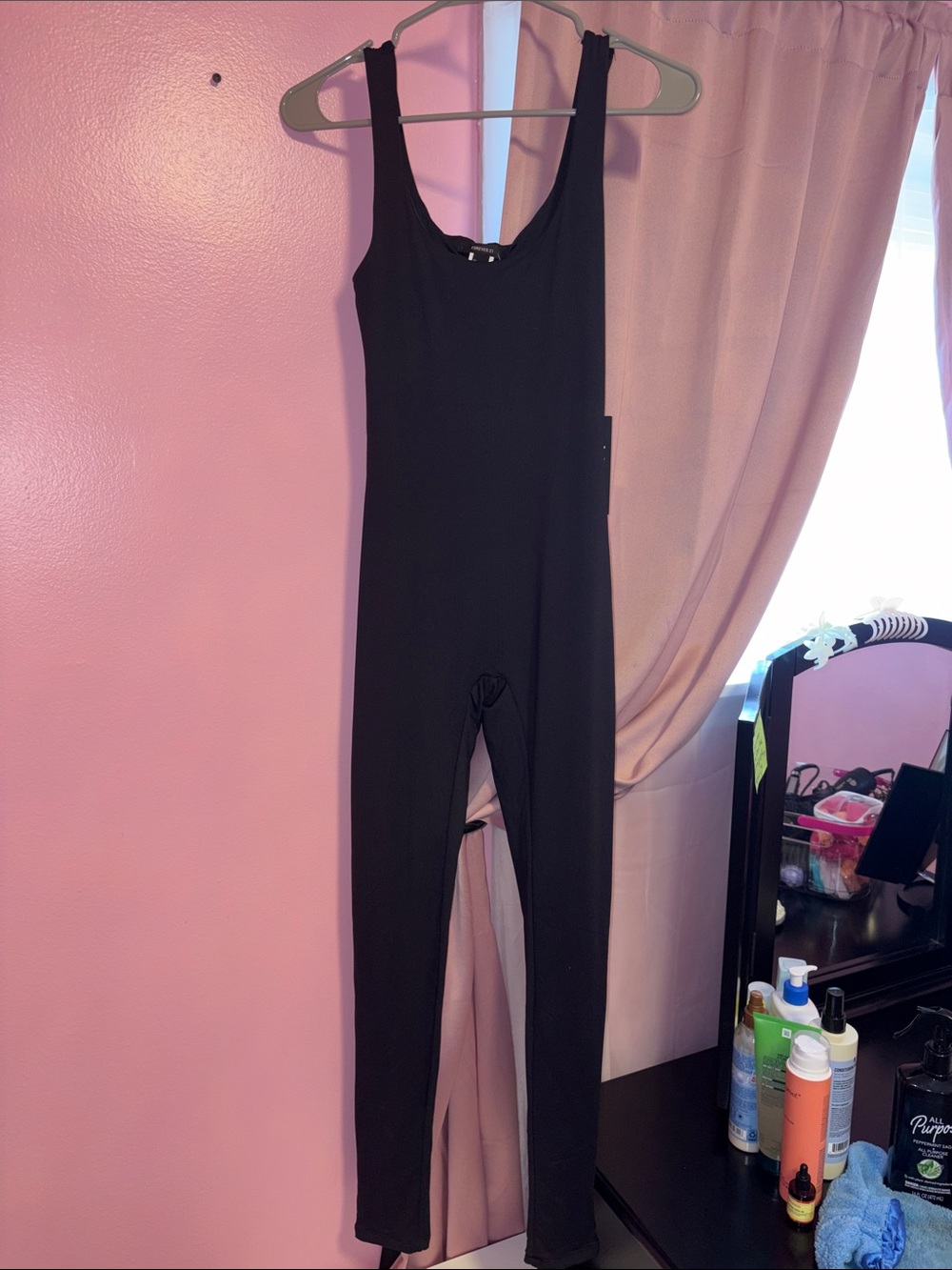Forever 21 Black Tank Stretch Jumpsuit